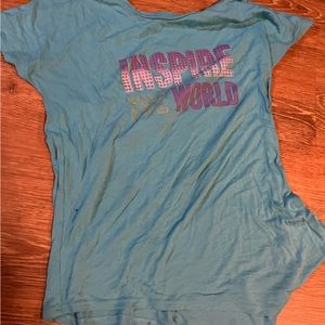 Inspire the world kids sport shirt